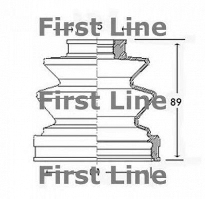FIRST LINE fcb2527 -  Пыльник, приводной вал